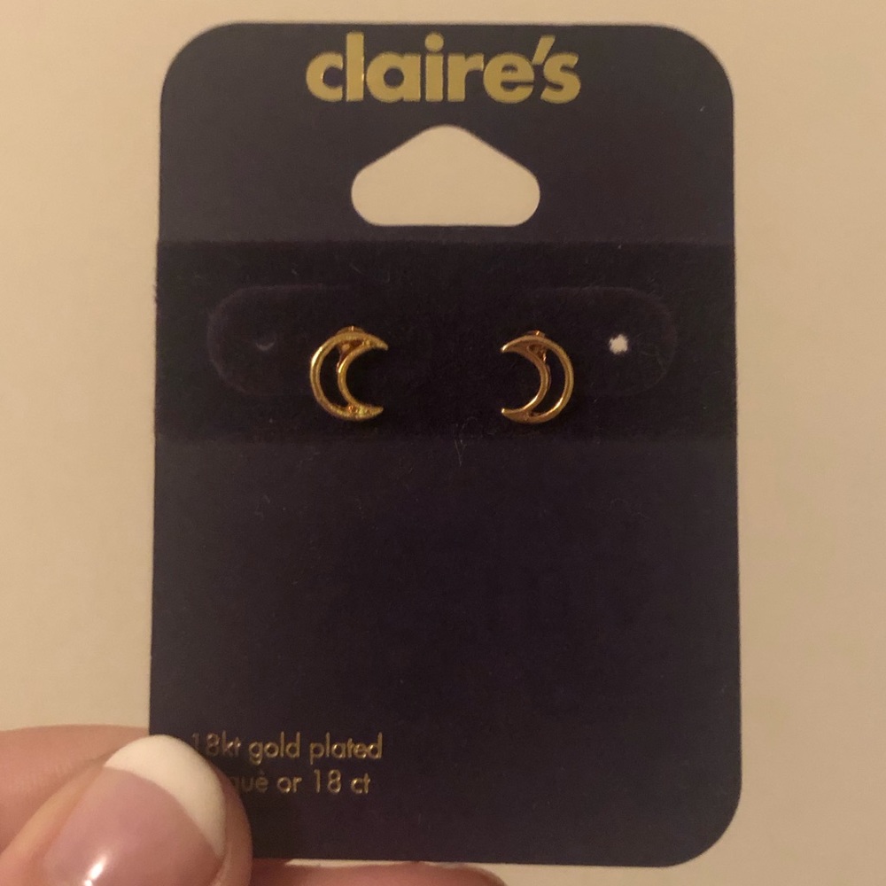 gold moon studs